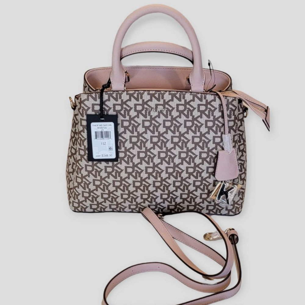 NWT DKNY Paige Medium Satchel Crossbody Bag Removable Adjustable Strap